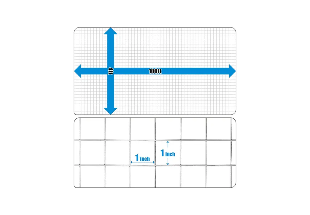 Wire Fence with 1 inch x 1 inch mesh size dimensions.webp