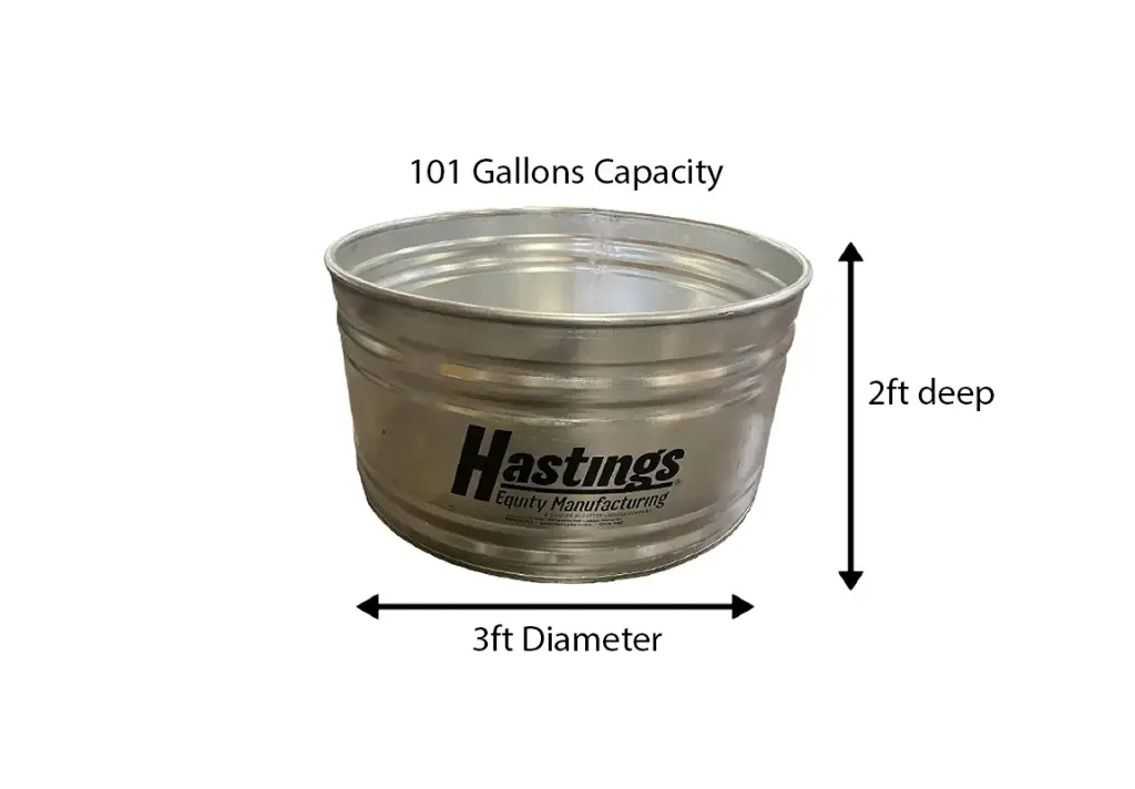 2' Deep Galvanized Round Stock Tanks