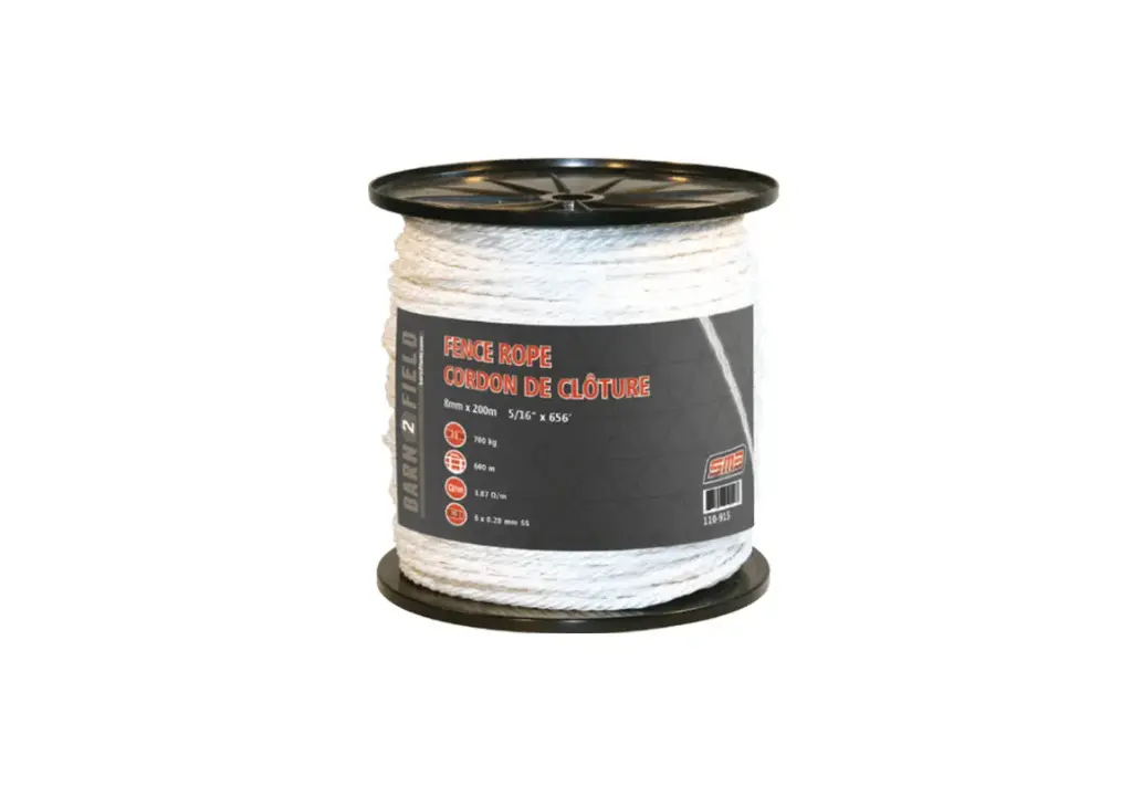 White 8mm Rope 200m 6x.2mm