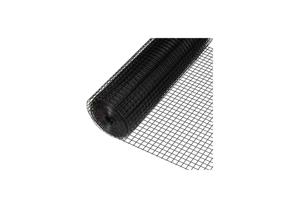 16 Gauge Black Vinyl Coated Welded Wire Mesh Size 1 inch by 1 inch