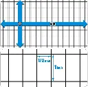 1/2"x1"- 16 Ga. Black Vinyl Coated Welded Wire Mesh