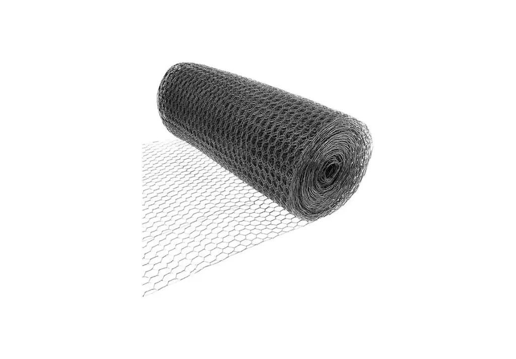 16 Gauge Black Vinyl Coated Hex / Poultry Netting Mesh 1.5"