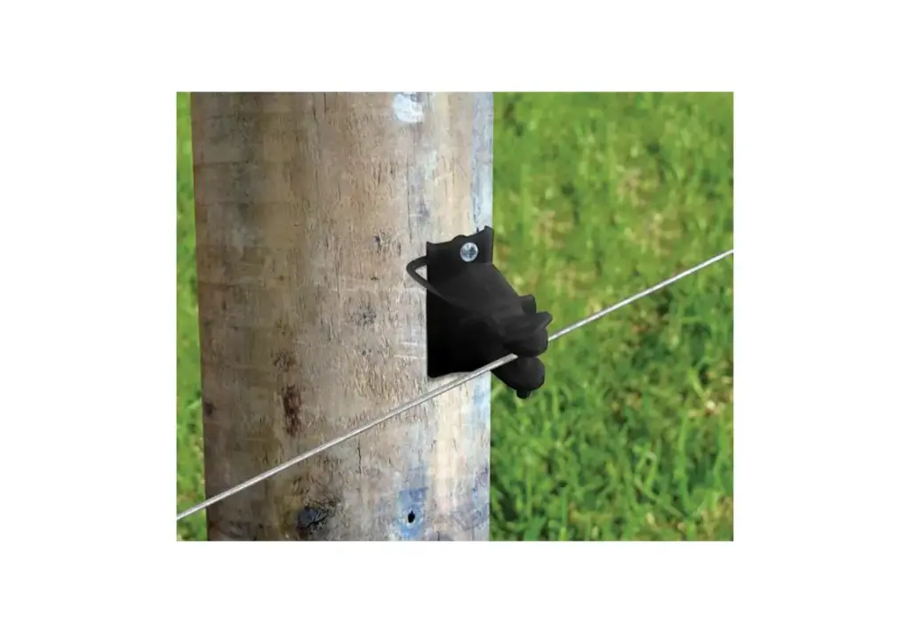 Wood Post Pinlock Insulator - Black