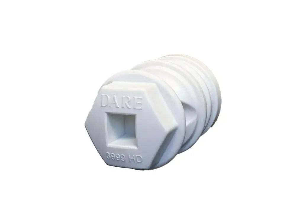 White Hex Head Insulator with Lag Bolt