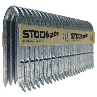 STOCKade 9ga HD Galvanised DP Barbed Staple 1000 with Fuel