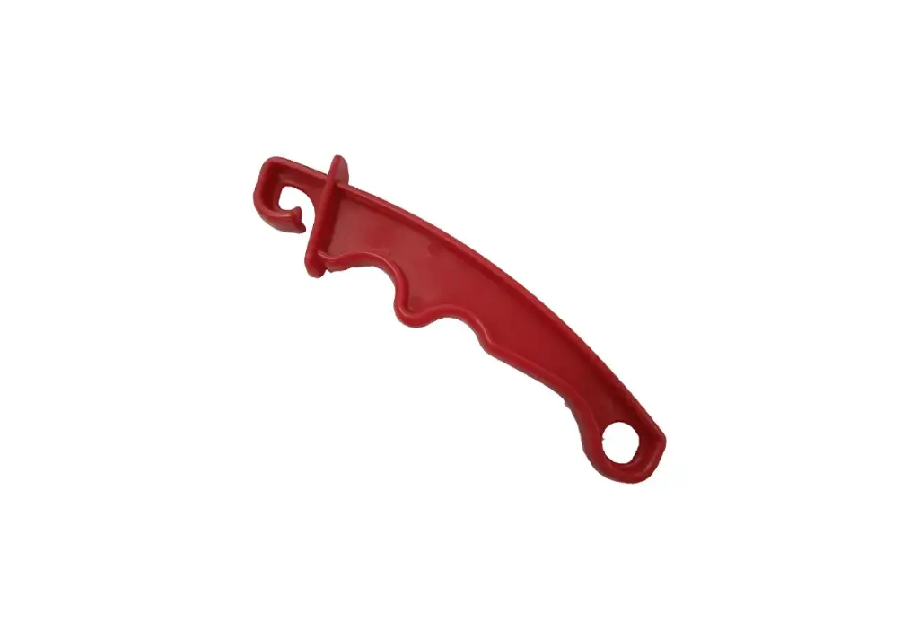 No-Kick Gate Handle. Red.