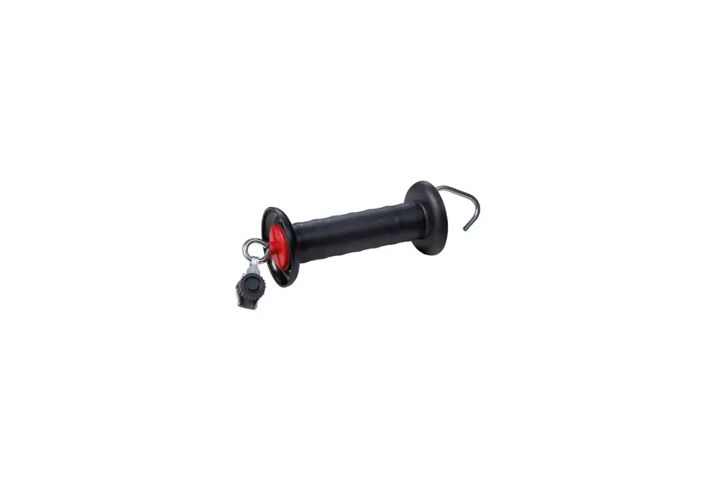 Kerbl Gate Handle with Rope/Wire Connector. Black.