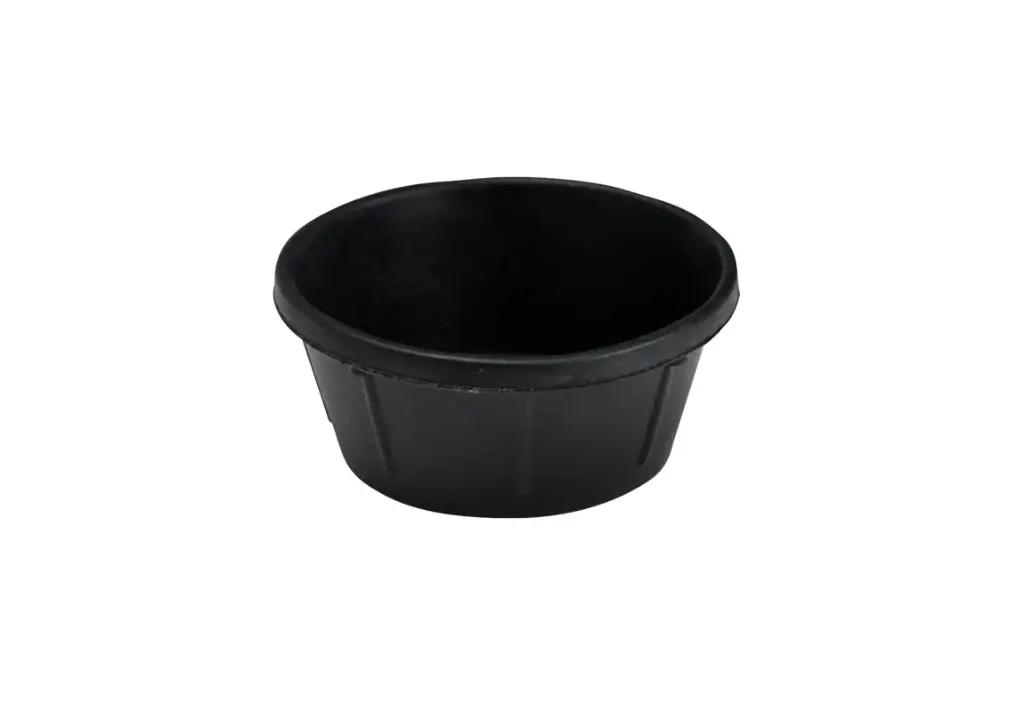 Black Rubber Feed Pan