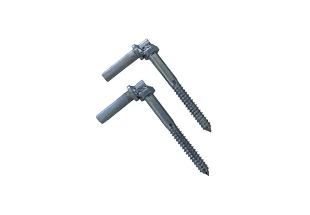 7″ Galvanized Screw In Lag Hinge- Aluminum