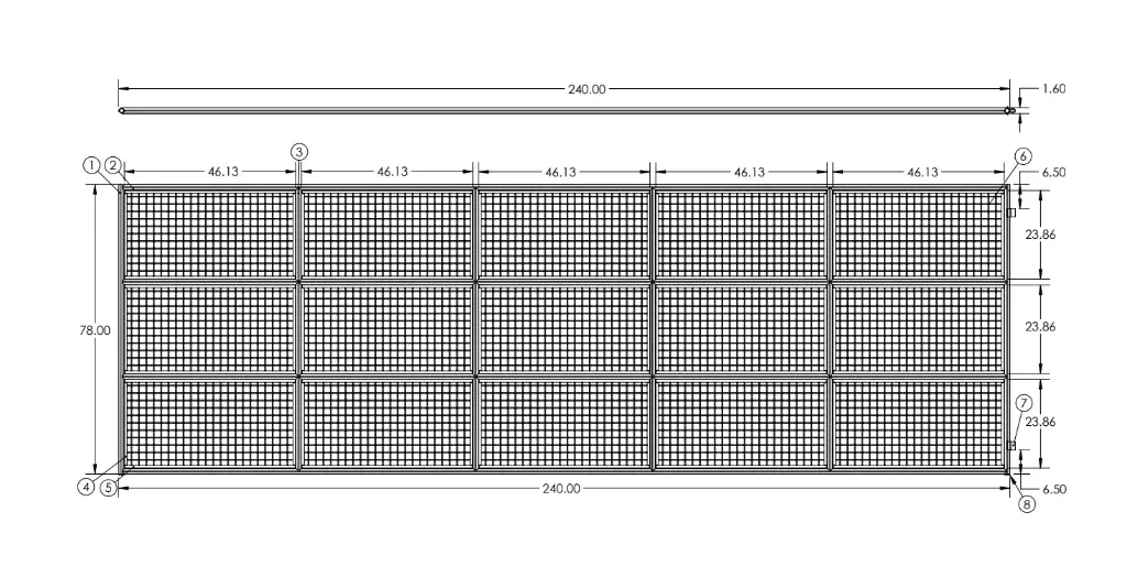 20' Aluminum Custom Gate