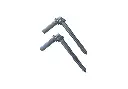 7″ Galvanized Screw In Lag Hinge- Aluminum